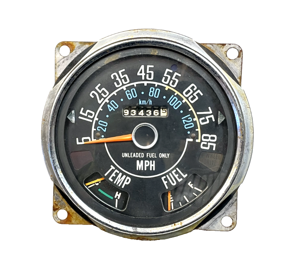1980 Jeep CJ Speedometer CJ5 CJ7 CJ8 Fuel Temperature Gauge 85mph Read