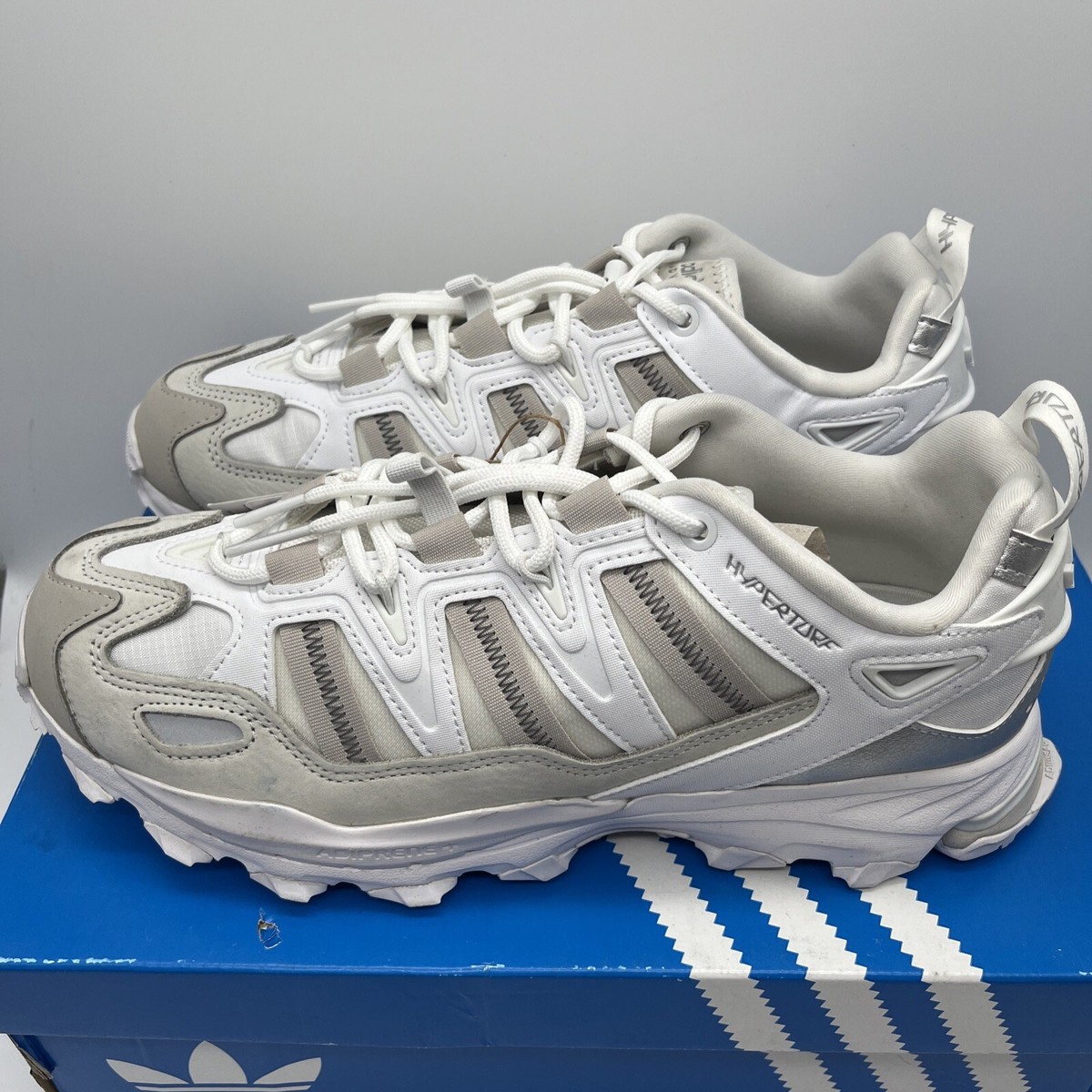 Adidas Hyperturf GY9410 White Grey Silver Men 9.5 / Women 10.5‎ NIB Adidas Hyperturf White Silver Metallic for sale | eBay main image 3