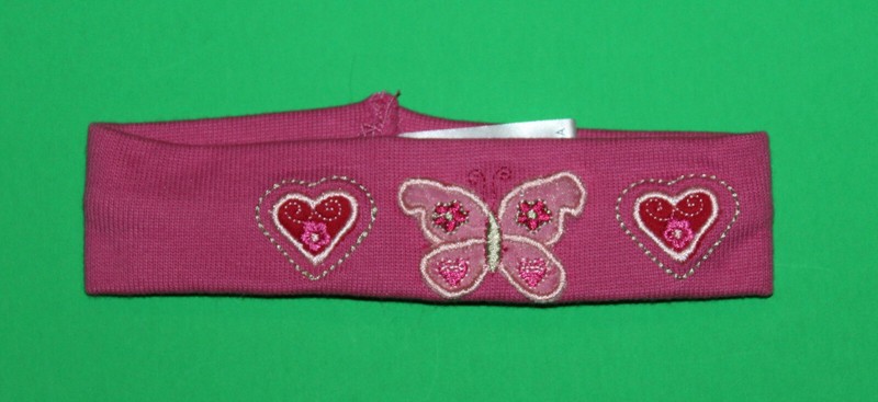0 3 6 9 12 NWOT Pumpkin Patch Pink Butterfly Heart HEADBAND Girls