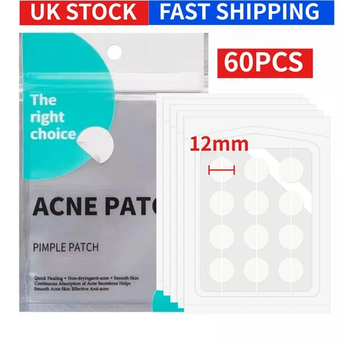 Dots for Spots Acne Patches - Pack of 60 Translucent Hydrocolloid Pimple Patch