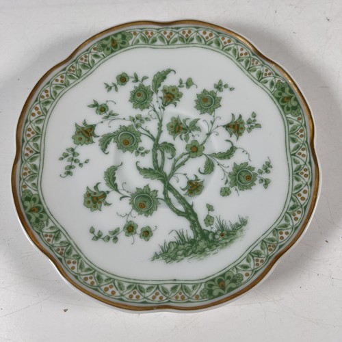 Haviland Limoges Bonneval Green tree saucers only lot of 4 - Picture 3 of 7