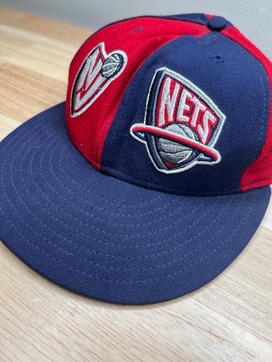 New Era New Jersey Nets Baseball Cap Mens 6 7 8 Blue Fitted Hat