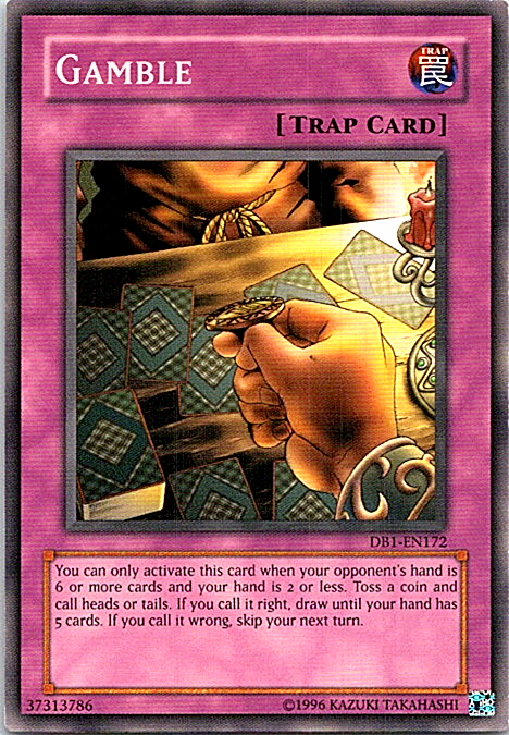 gamble cards yugioh Gamble DB1-EN172 Yu-Gi-Oh! Card Heavy Play Unlimited