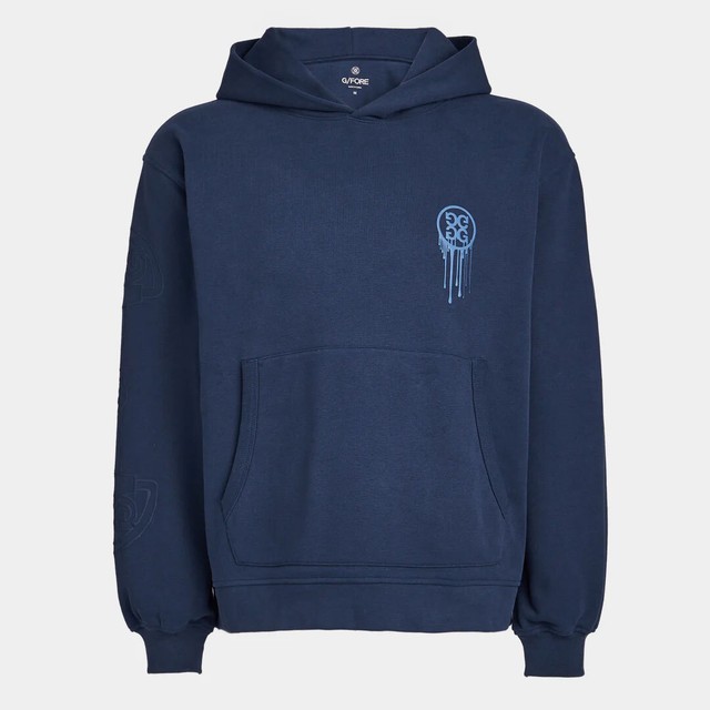 New Mens G/FORE GFORE BIRDIES OVERSIZED FRENCH TERRY HOODIE G4MF23K420C-INK XS-M