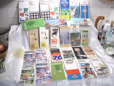 28 Vintage Collectible US State Road Maps AAA Mobilgas Texaco Gulf Shell Union76