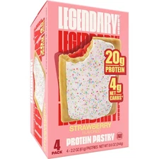 Legendary Foods Protein Pastry - Strawberry 4 Pack | Protein Snack | Keto Friend