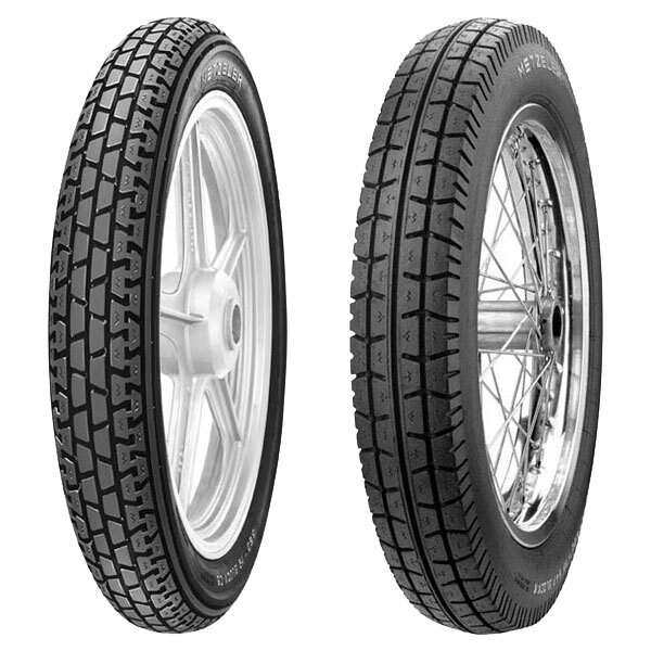 TYRE PAIR METZELER 3.25-18 52S BLOCK C + 4.00-18 64P BLOCK K