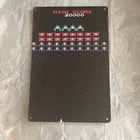 Retro Arcade Space Shooter Tin Sign  12” x 8” | Vintage-Style Gaming Reproductio