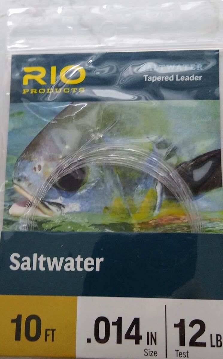 RIO Saltwater Fly Leader Tapered Single or 3 Pack - 10 Ft Long - 8lb to  40lb