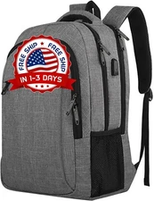 Mochila Para Laptop 15.6 Pulgadas Bolso De Mujer Hombre Portátil USB De Viaje US
