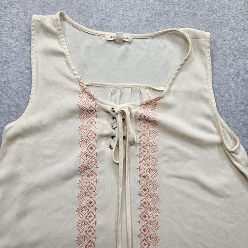 Miss Daisy Women's Small Off White Sleeveless Top - 第 1/9 張圖片