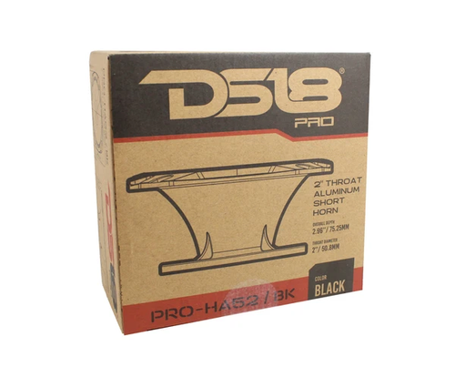 DS18 Bolt-on Aluminum Driver Horn PRO-HA52/BK 6.4" Black Shallow 2" Throat - Picture 6 of 6