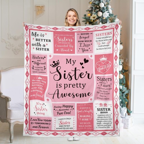 Sister Birthday Blanket 50"x60" Gifts from Sister Christmas Soul Sister - Picture 9 of 9