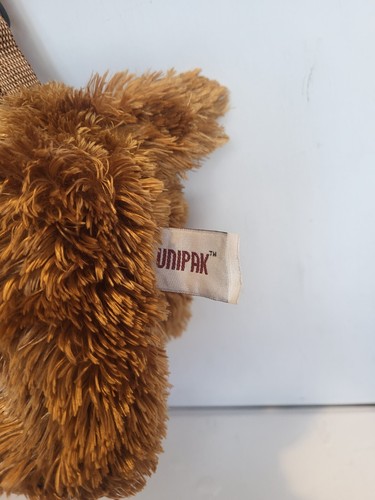 Unipak Brown Dog Purse Plush Stuffed Animal Adjustable Strap Handles Zip Pre-own - Picture 2 of 9