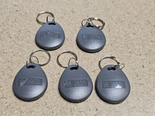 5 RFID Proximity Key Fobs 26 Bit Wiegand H10301 Keyless 125 kHZ--Thick, Grey