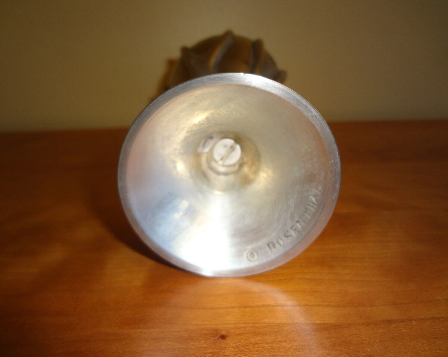 Judaica Rosenthal Silver Plated Two-tone Tree of Life Kiddush Cup Goblet