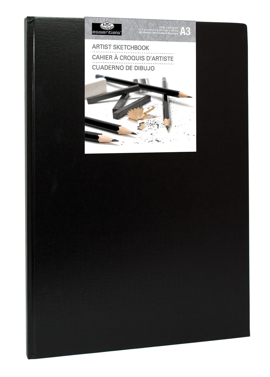 Royal & Langnickel A3 Hardback Casebound Artist Sketch Book Drawing Pad 80 Sheet