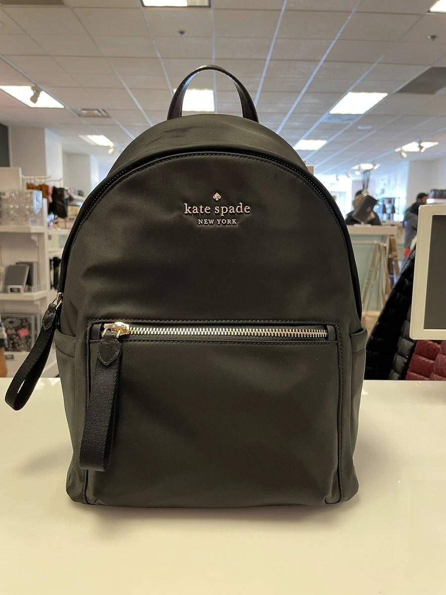 KATE SPADE Chelsea The Little Better Nylon Backpack Medium Black NEW