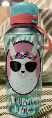 Cool Gear Water Bottle 16oz Single Wall Tumbler No Drama Llama Teal