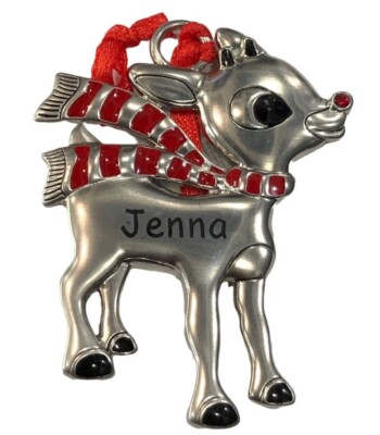 Rudolph The Red Nosed Reindeer Christmas Ornament Personalized Name ...