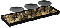 Candle Holder And Amp; Stones Set, Home Decor Metal Patio Living Room Office on sale Candle Holder And Amp; Stones Set, Home Decor Metal Patio Living Room Office on sale