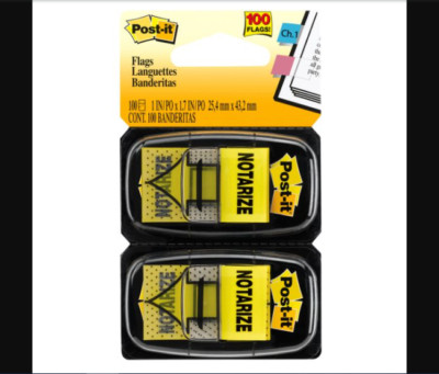Post-it  Notarize Flags, 5 Packs!!!, #680-NZ2, 1 Pack  100 Flags per Pack