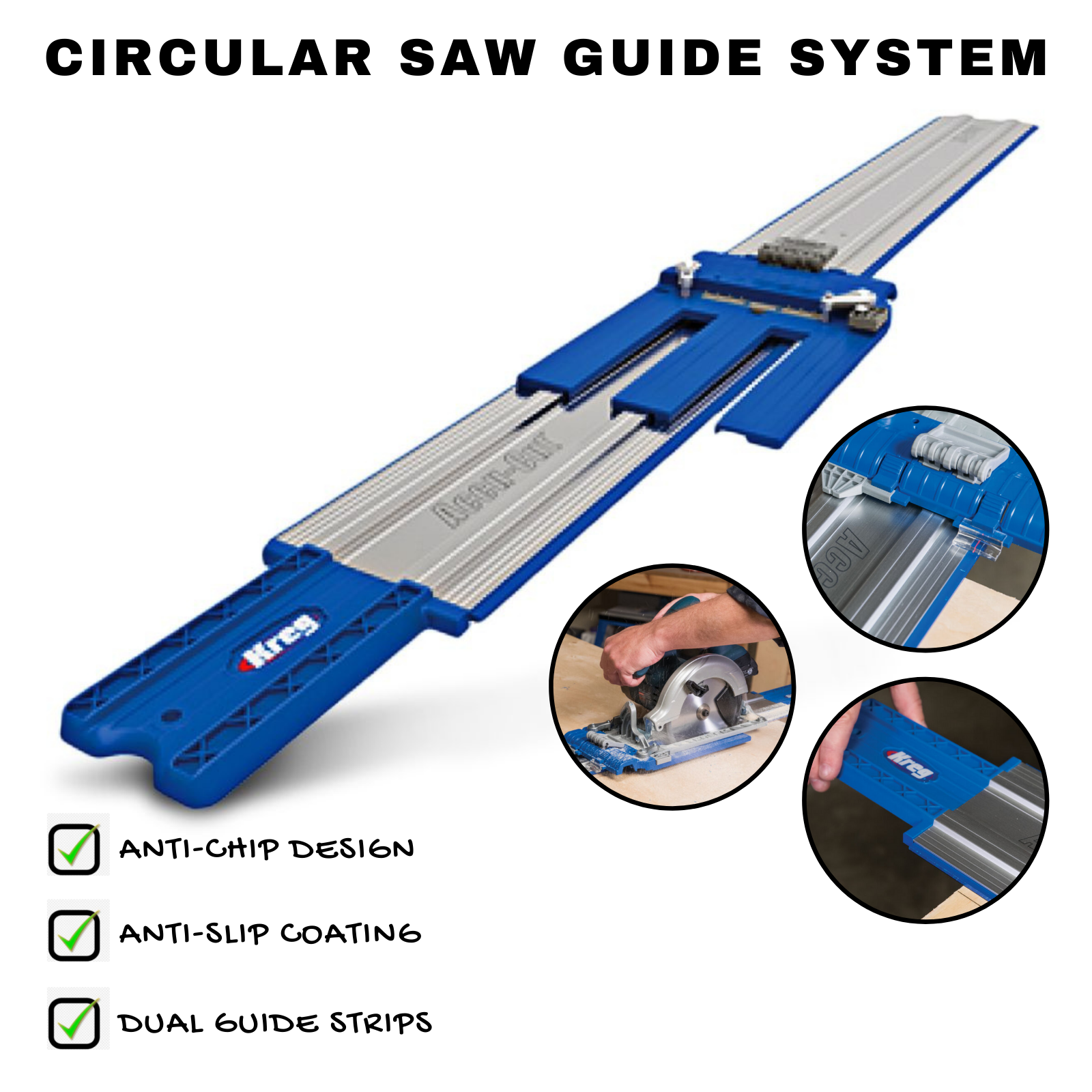 Kreg AccuCut 48" Circular Saw Track 1220mm Rail Guide Track System New