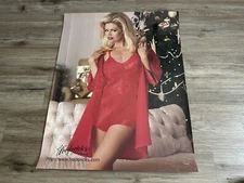 Vintage Fredericks Of Hollywood Sexy Lingerie Model Store Display Poster #14