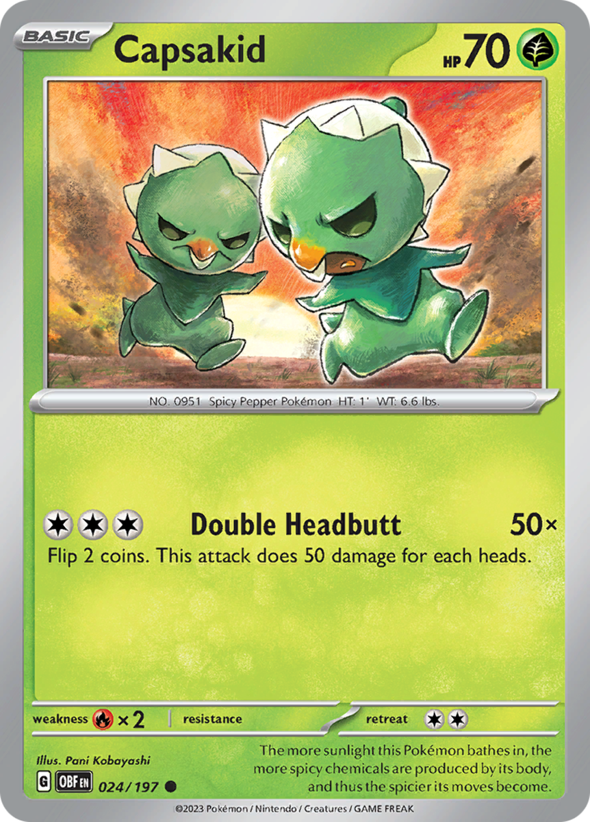 Pokemon Capsakid (024/197) [Scarlet & Violet: Obsidian Flames] | eBay