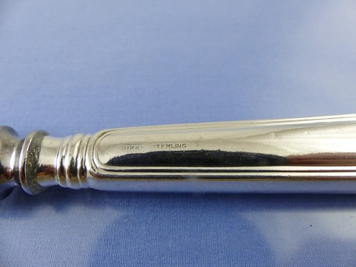 SAXON 1914 LUNCHEON KNIFE HOLLOW HANDLE FRENCH BLUNT BLADE BIRKS STERLING "R" - Picture 5 of 6