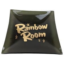 VTG Rainbow Room Rockefeller Center NYC Disco Glass Ashtray Retro Rare