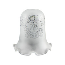Christopher Wray Clear Frosted Tulip Light Shade/Lamp Shade