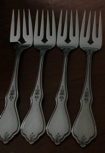 Oneida Satin Dover Salad Forks – Set Of 4 Stainless Steel Forks