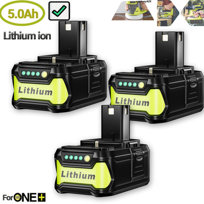3X 18V 5.0AH For Ryobi One+ Plus P108 Battery RB18L50 RB18L40 P107 P109 Lithium
