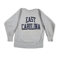 Vintage 90s Champion Reverse Weave Crewneck Sweatshirt East Carolina Sz L Grunge
