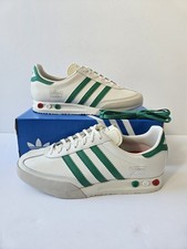 BNIB Men's adidas Originals Kegler Super Cream Green Leather Trainers UK Size 10