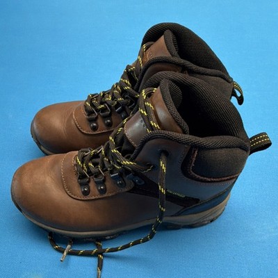 Magellan Boys' Hiking Boots Brown Black Size 2D Lace Up Action Leather Ankle