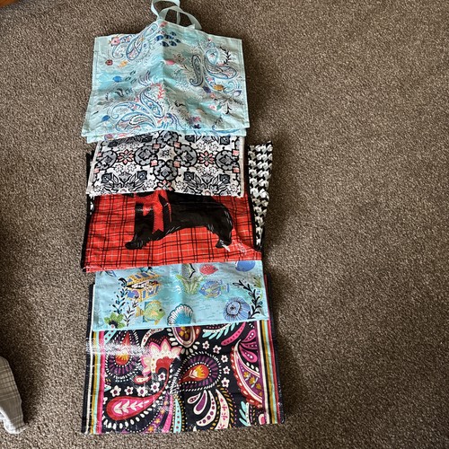 Vera Bradley Market Totes, Set Of 5, Used (discontinued)