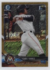 2018 Bowman Chrome Gold Shimmer Refractor 27/50 Christopher Torres Chris 1l42