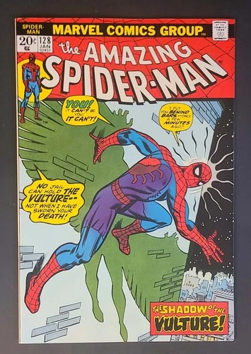 the Amazing Spider-Man Comic Book #128 Marvel Comics 1974 FN-VF
