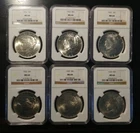 Lot of SIX Silver Peace Dollars (3) 1922 & (3) 1923 All NGC Certified MS64