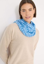 CECIL Ausbrenner Loop Schal Damen Rundschal Schlauchschal blau