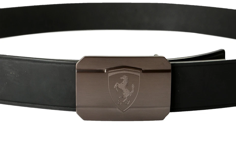 Cinturón Scuderia Ferrari Hombre Cuero Reversible Hebilla Decorado US 42 IT 105 Foto 3 de 4