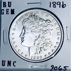 1896 BU GEM MORGAN SILVER DOLLAR UNC MS+++ U.S. MINT RARE COIN 9065