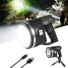 Handheld LED Spotlight Rechargeable Hunting Camping Flashlight Spot Light Torch