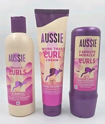 Aussie BOUNCY CURLS Shampoo, Conditioner & 3 Minute Miracle Deep Treatment