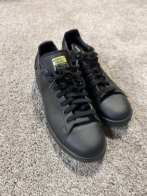Adidas Stan Smith Black Semi Solar Yellow 9.5 Us Men's Sneakers