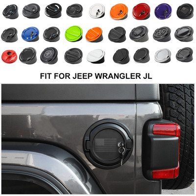 For 2018+ Jeep Wrangler JL  Gas Fuel Filler Door Gas Cap Cover Decor Accessories