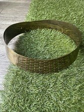 VTG Runway Hammered Brass  Copper Woven Superhero Belt Brutalist Couture Y2K