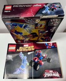LEGO 76014 Marvel Spider-Man vs Electro Spider-Trike COMPLETE w/ Box & Manual. 